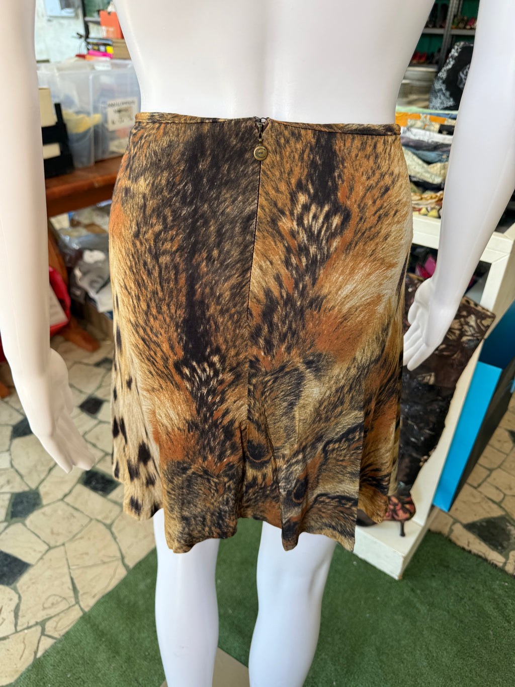 Gonna Roberto Cavalli animalier pelliccia ghepardo