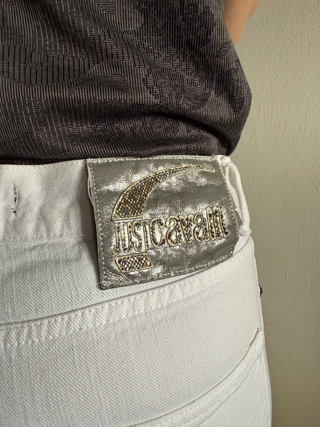 Jeans elengante bianco Roberto Cavalli Just 2000”