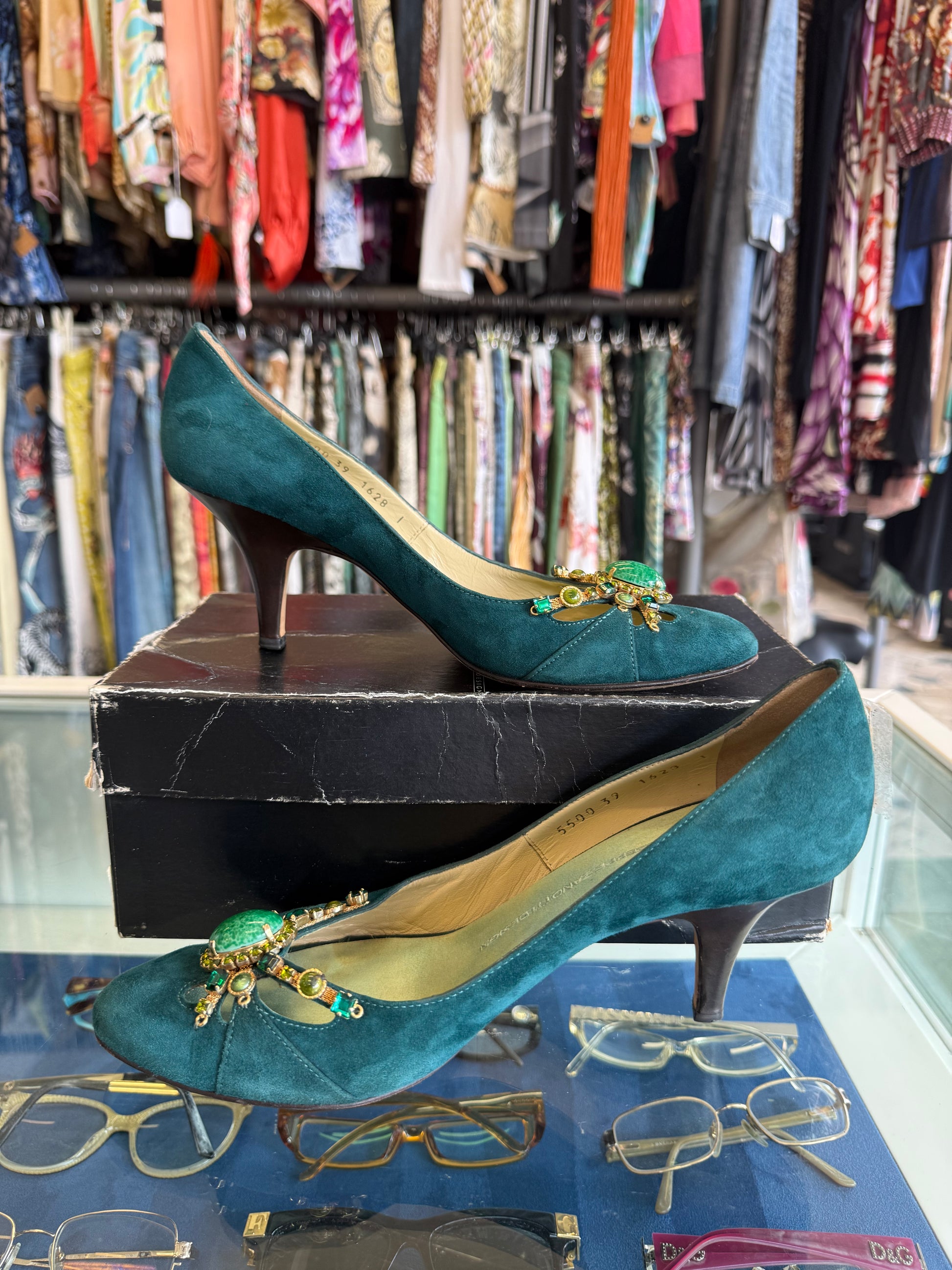 Tacchi Giuseppe Zanotti gioiello petrolio 00s