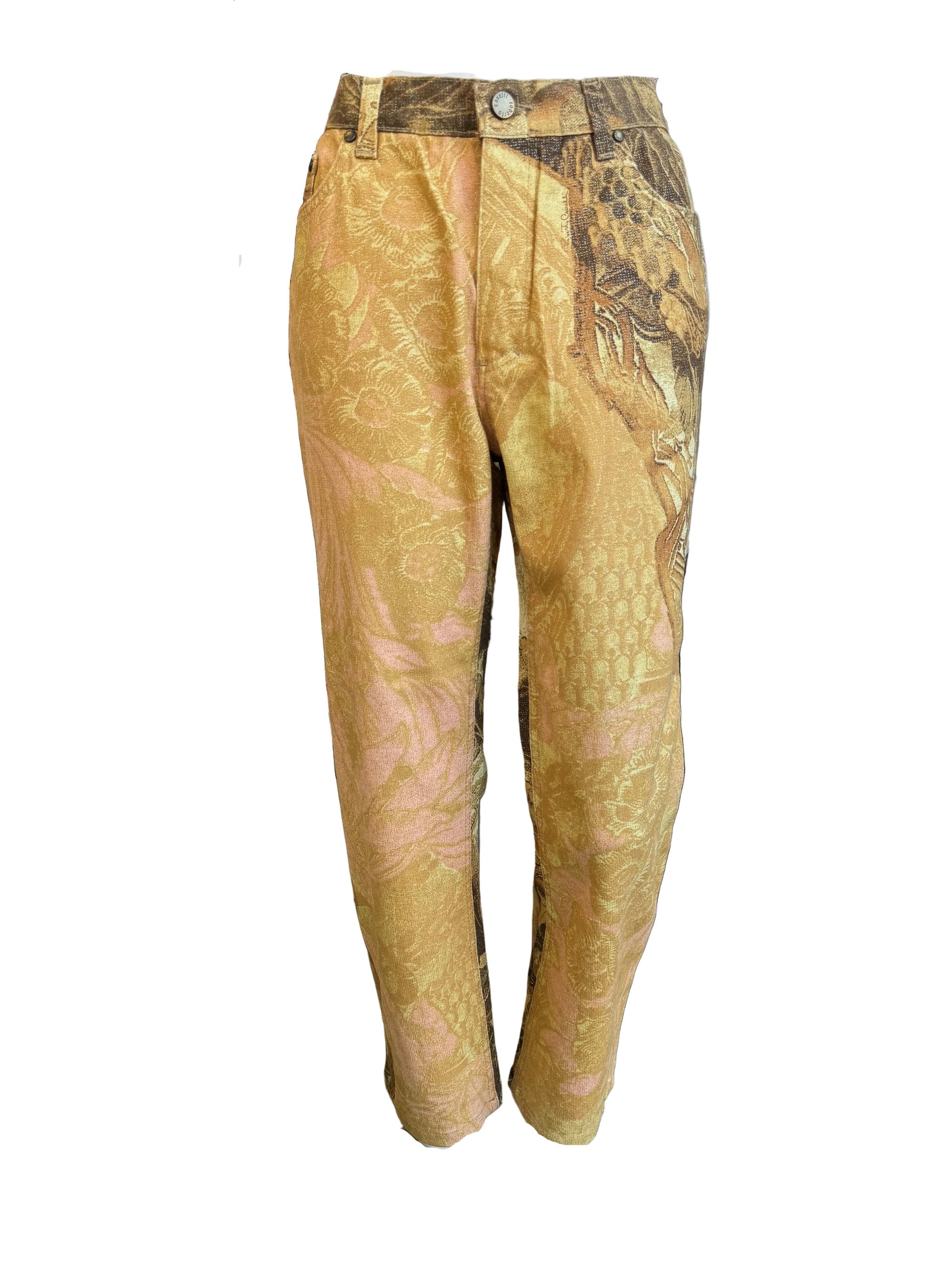Jeans Roberto Cavalli FW2001 gold leaf