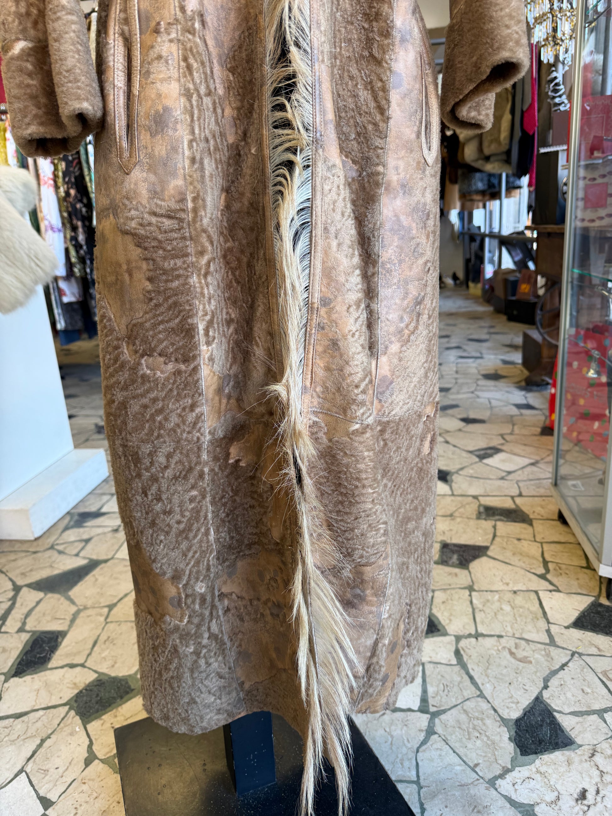 Cappotto shearling cavallino pezzato stile 2000