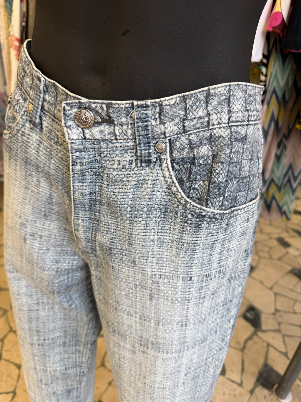 Jeans Roberto Cavalli SS1997 fieno e paglia blu