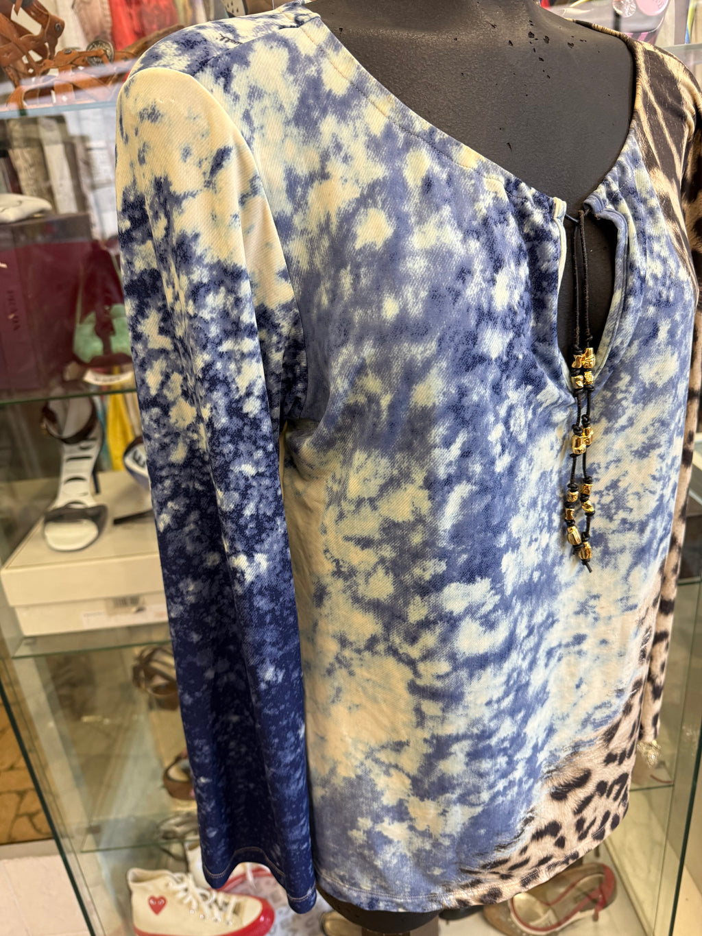 Blusa Roberto Cavalli FW2001 Leopard