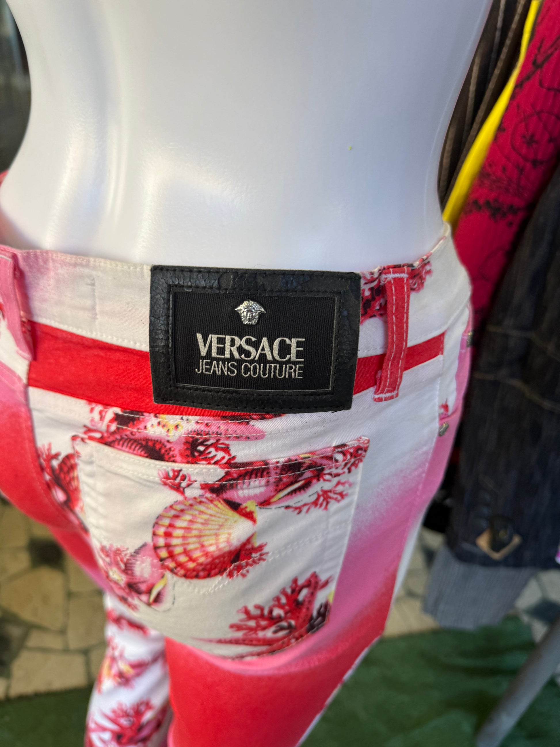 Jeans Versace coralli e conchiglie 2000”
