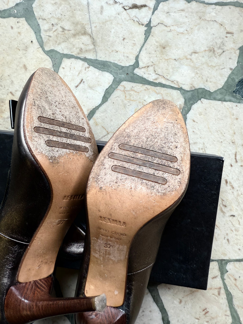 Décolleté Le Silla argento e nero