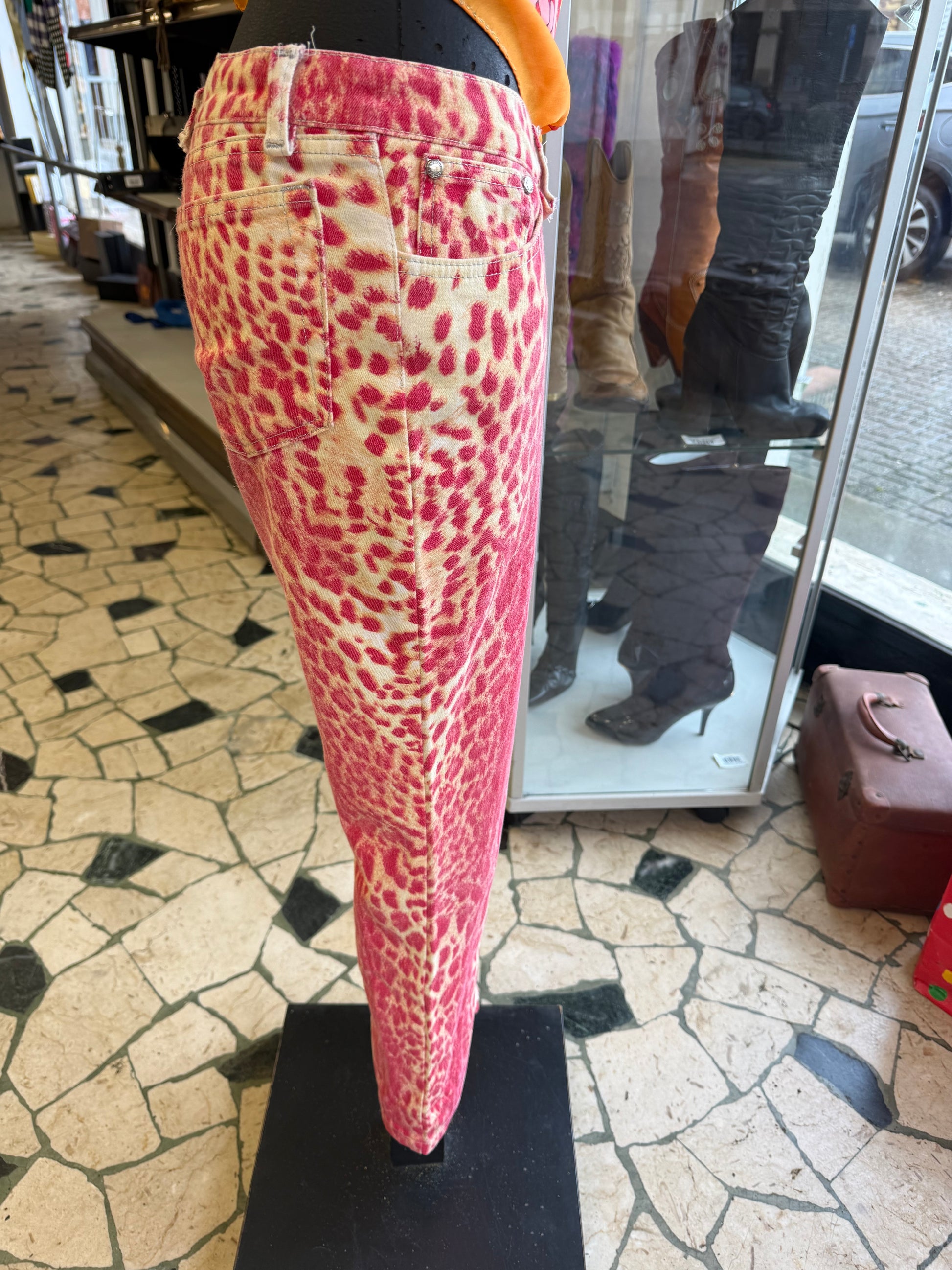 Jeans Roberto Cavalli SS2000 pink Leopard