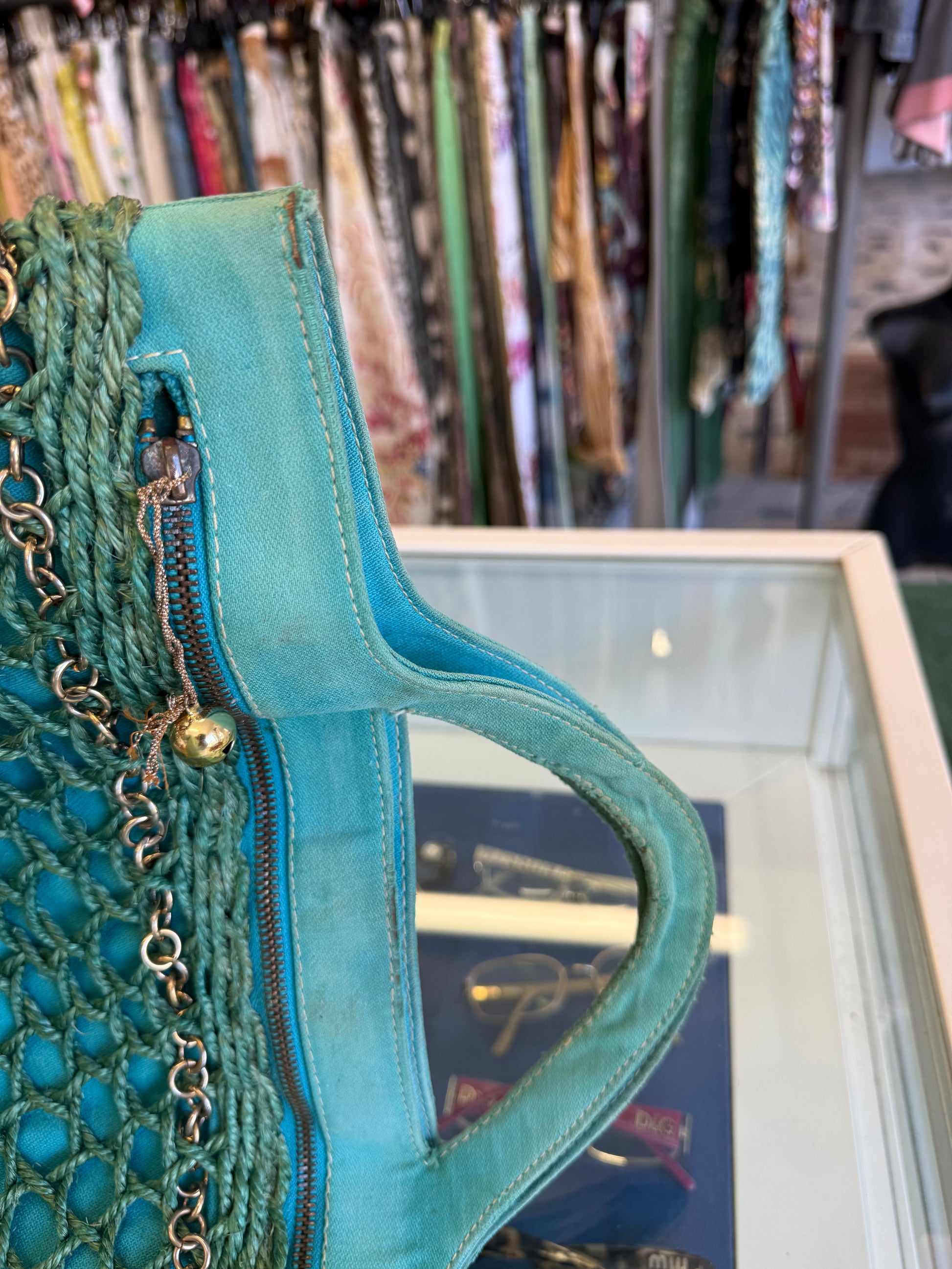 Borsa estiva Roberta Di Camerino paglia intrecciata 60s