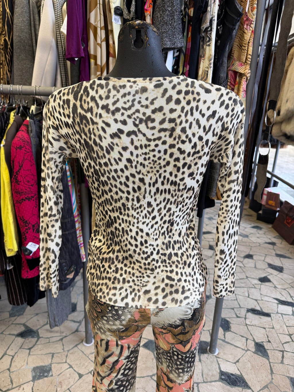 Top leopardo Roberto Cavalli FW1997