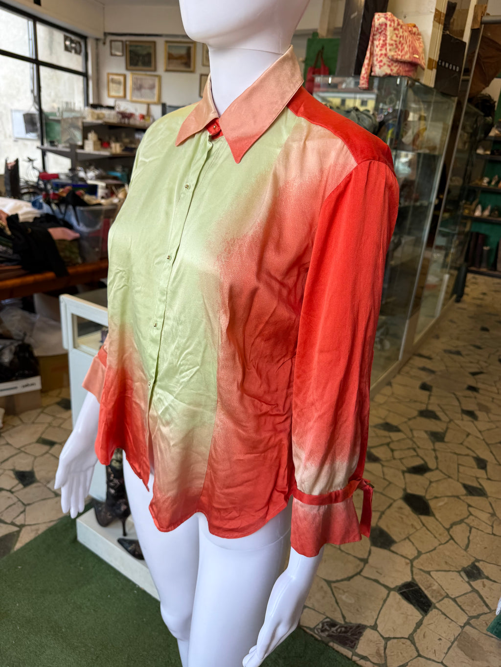 Camicia Roberto Cavalli SS2001 seta colorata