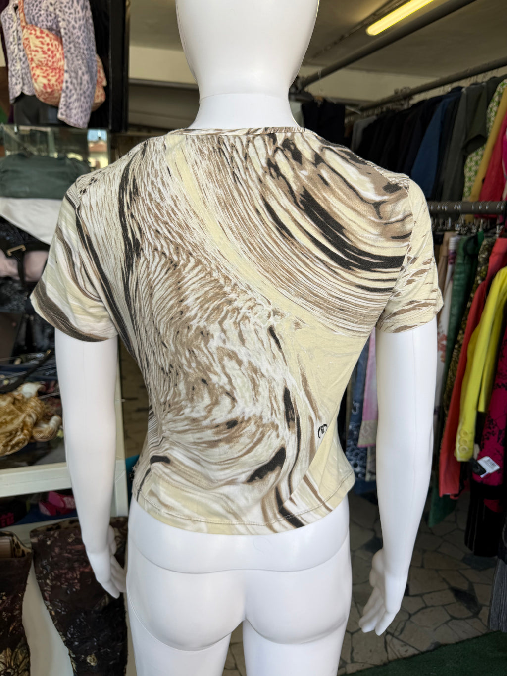 Top Roberto Cavalli pitone sfumato 2000s
