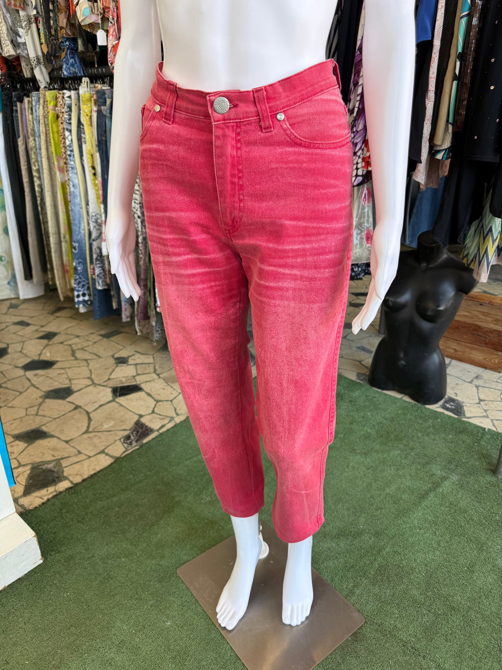Jeans Roberto Cavalli fucsia sabbiato 90s