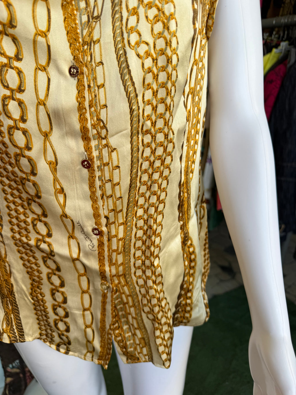 Camicia Roberto Cavalli smanicate FW2003 catene