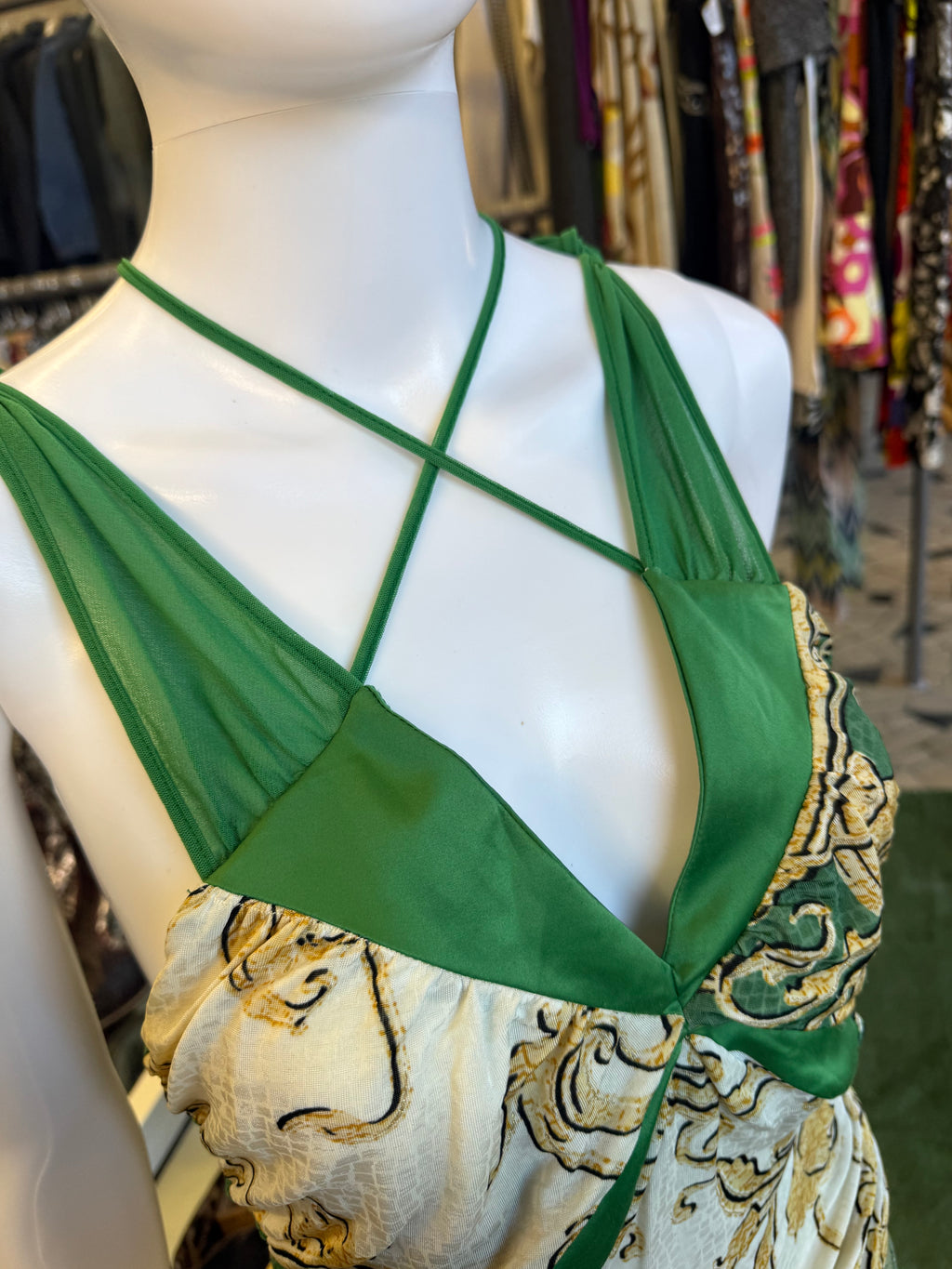 Set Roberto Cavalli verde barocco