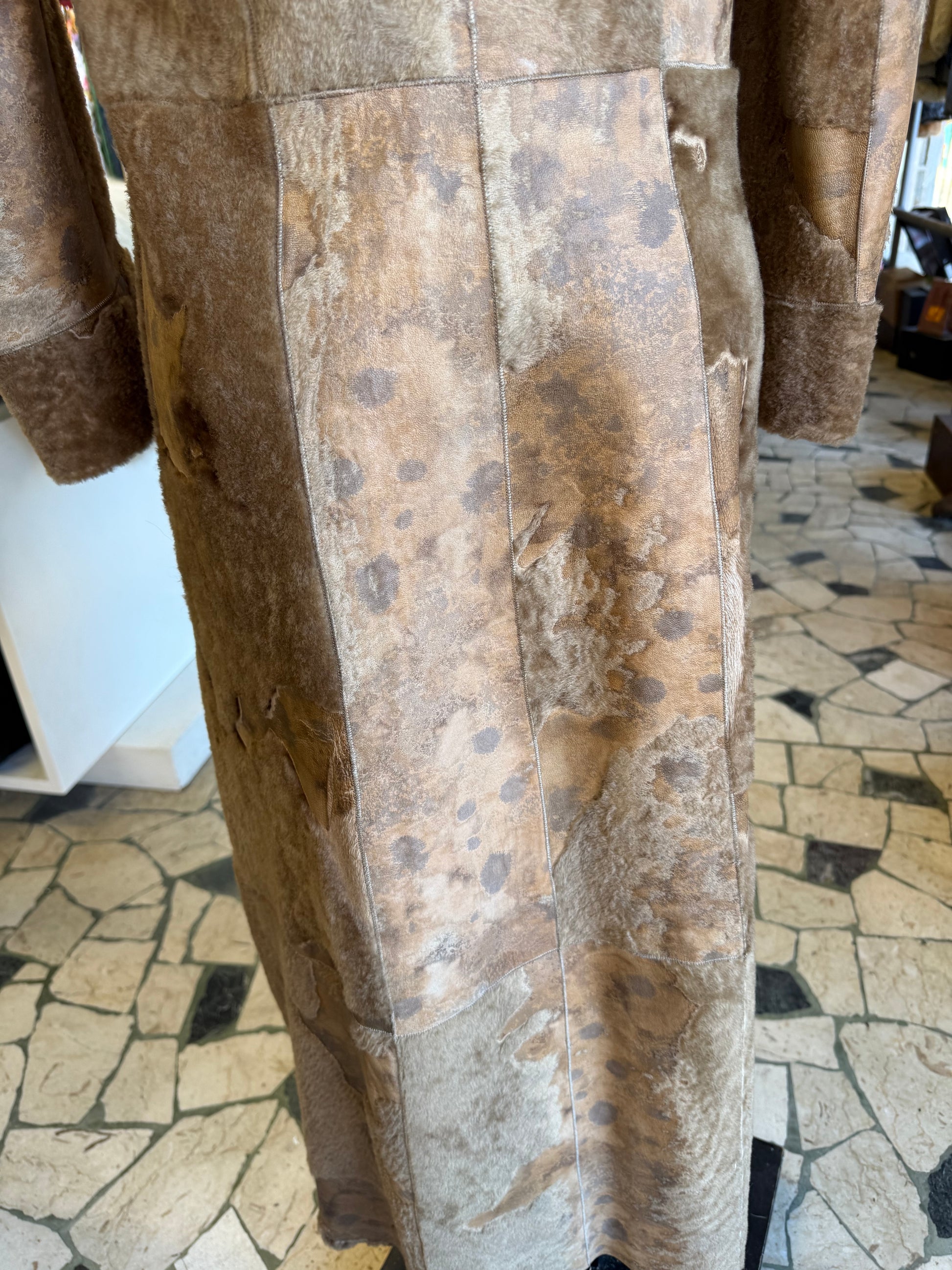 Cappotto shearling cavallino pezzato stile 2000