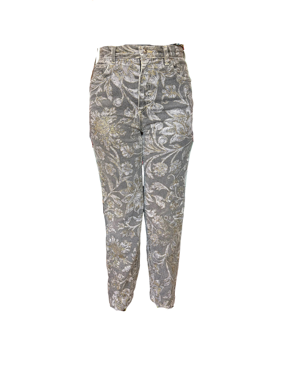 Jeans fiori oro Roberto Cavalli FW1997