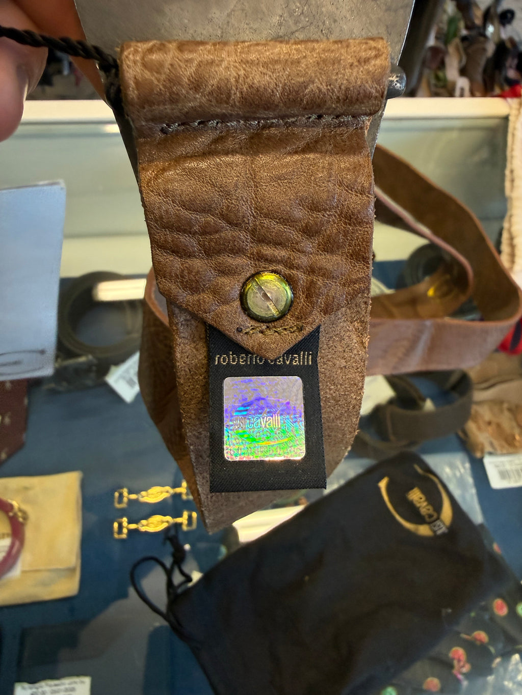 Cintura Roberto Cavalli Just 2000” fibbia rombo nuova con cartellino