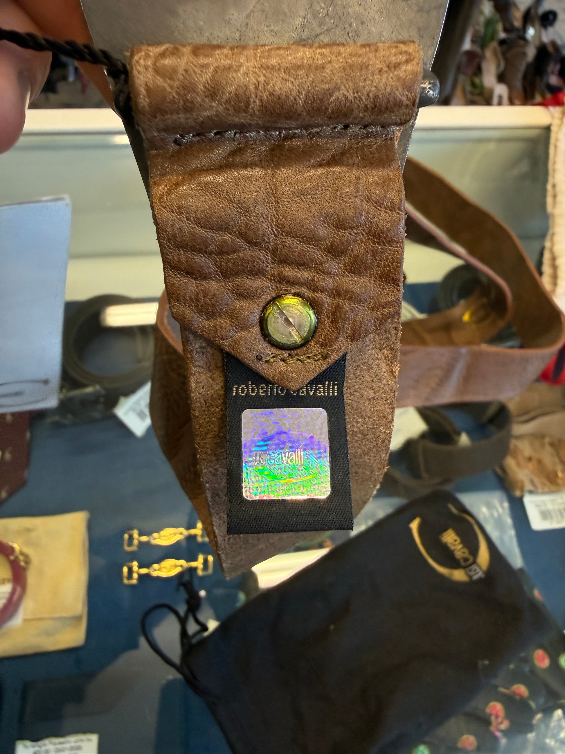 Cintura Roberto Cavalli Just 2000” fibbia rombo nuova con cartellino