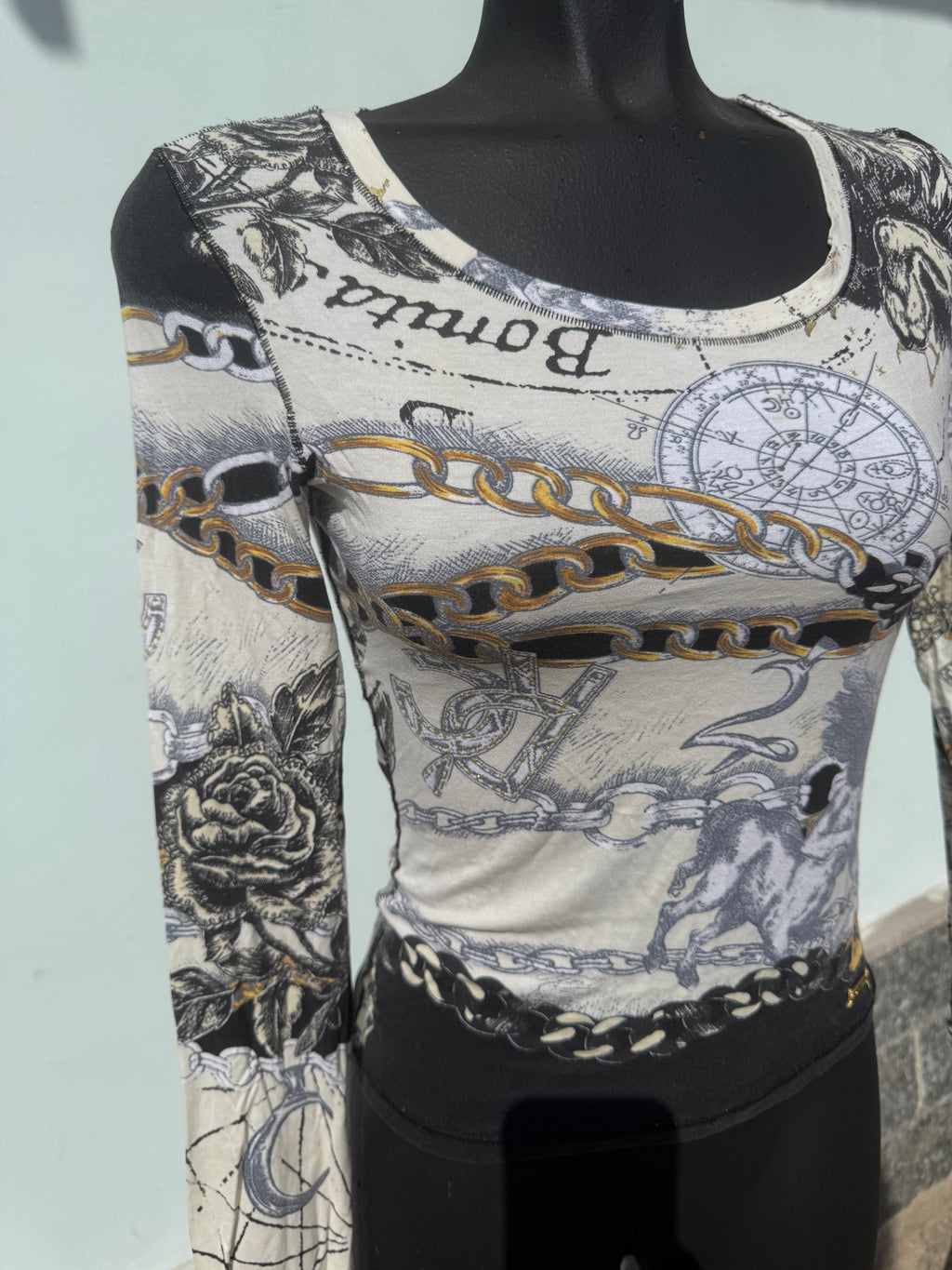 Top / t-shirt manica lunga Roberto Cavalli FW2003
zodiaco