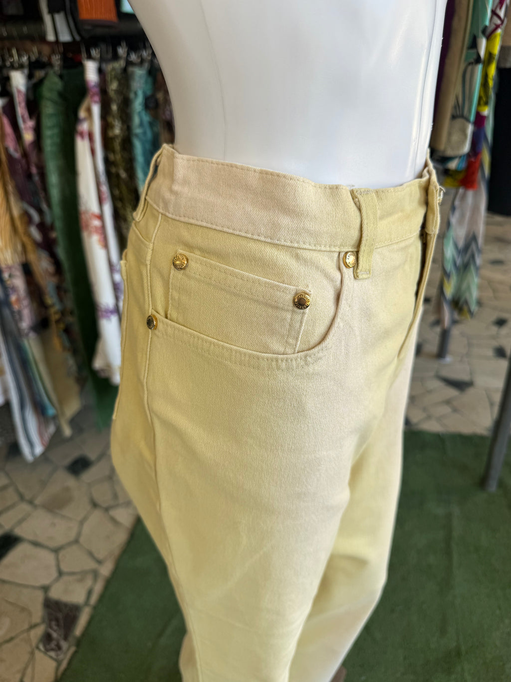 Jeans Roberto Cavalli SS2003 giallo degradè