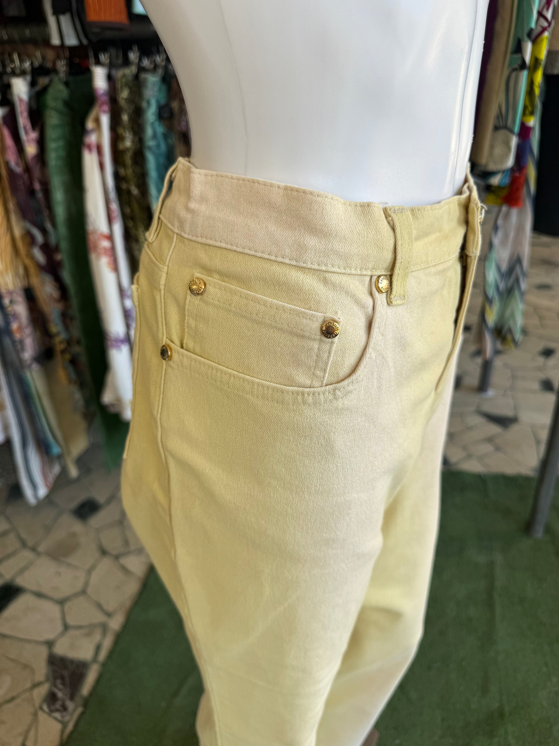Jeans Roberto Cavalli SS2003 giallo degradè