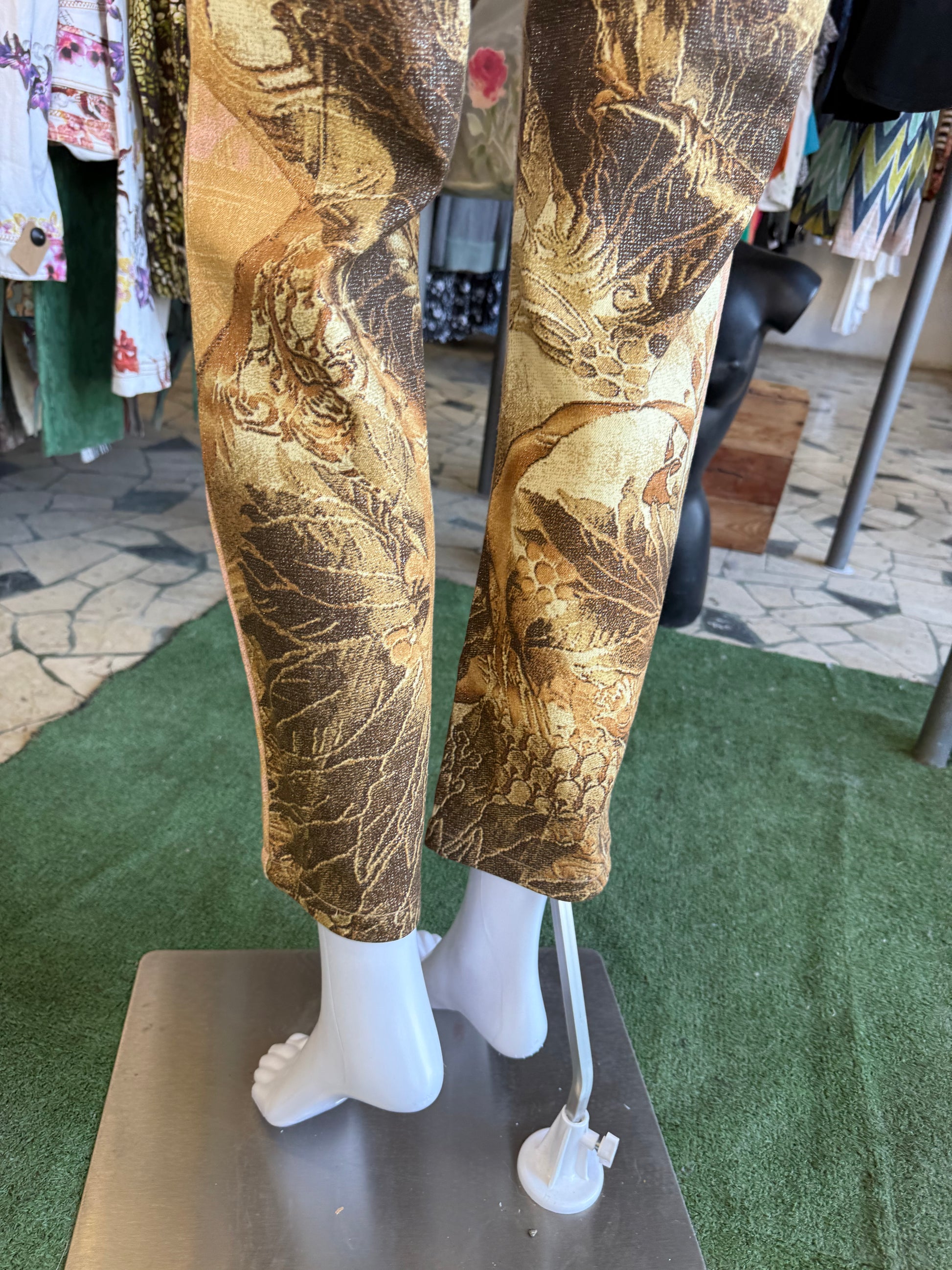 Jeans Roberto Cavalli FW2001 gold leaf