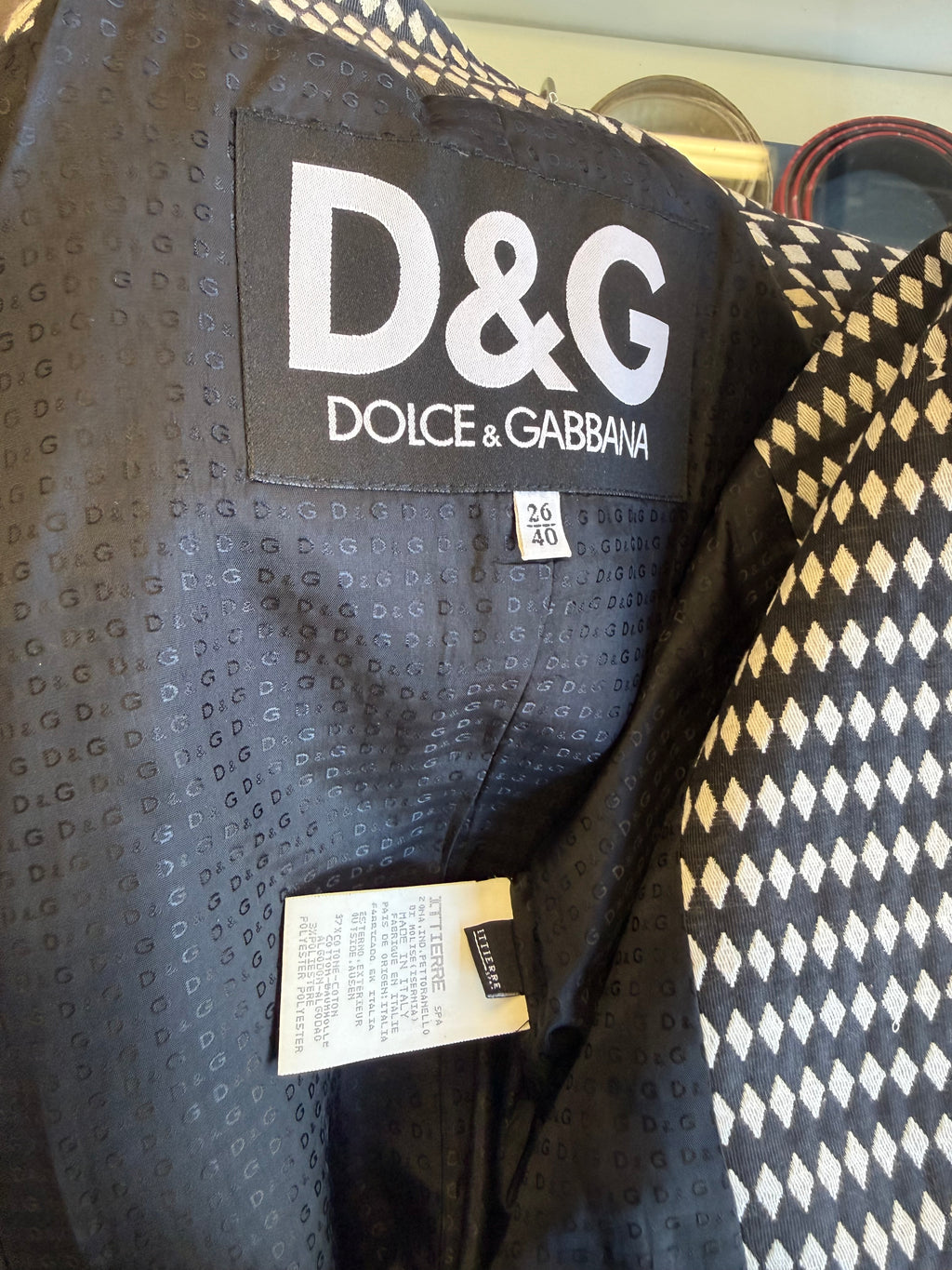 Blazer Dolce & Gabbana 1990s rombi