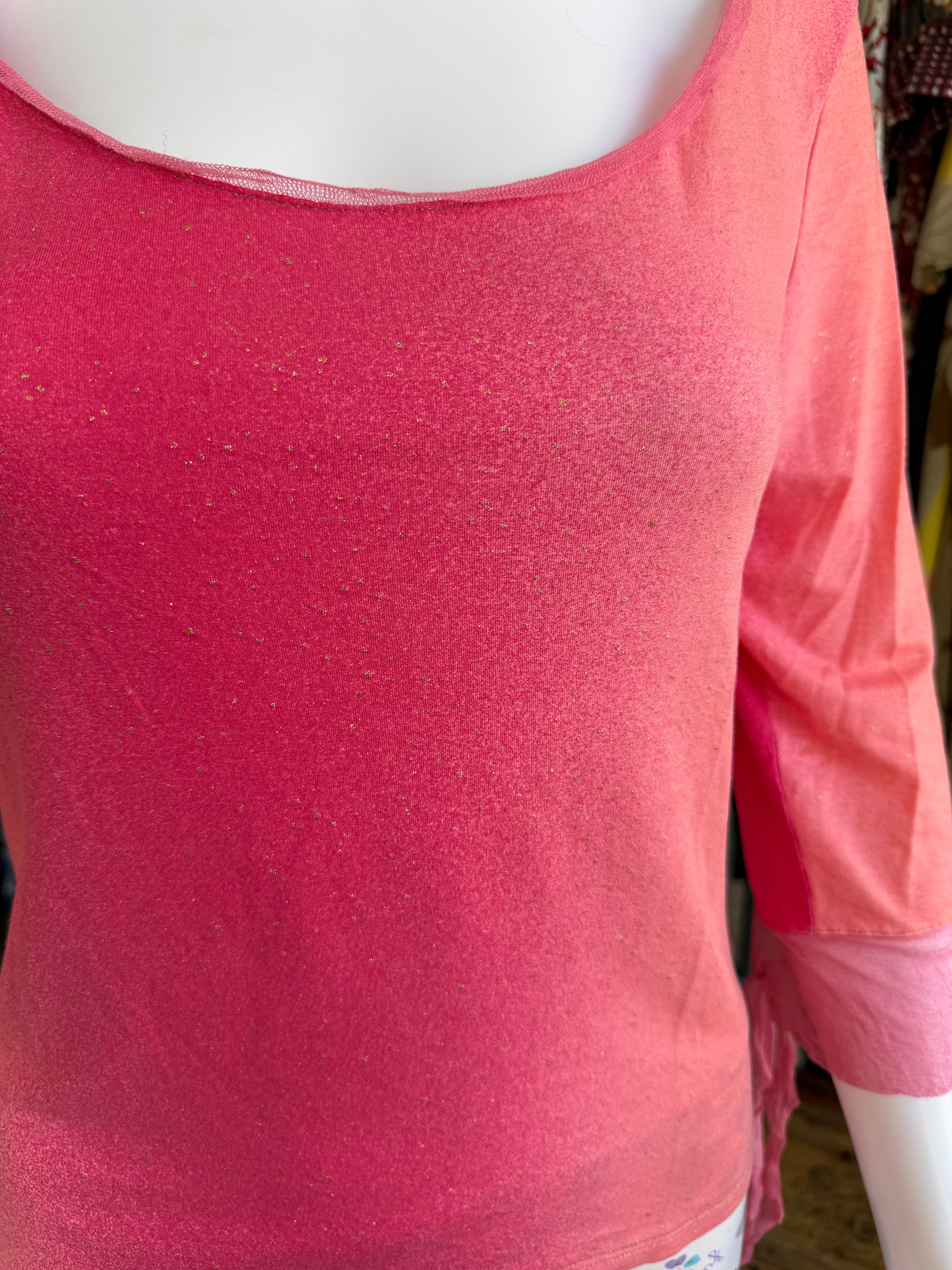 Top Roberto Cavalli FW2000 rosa in seta