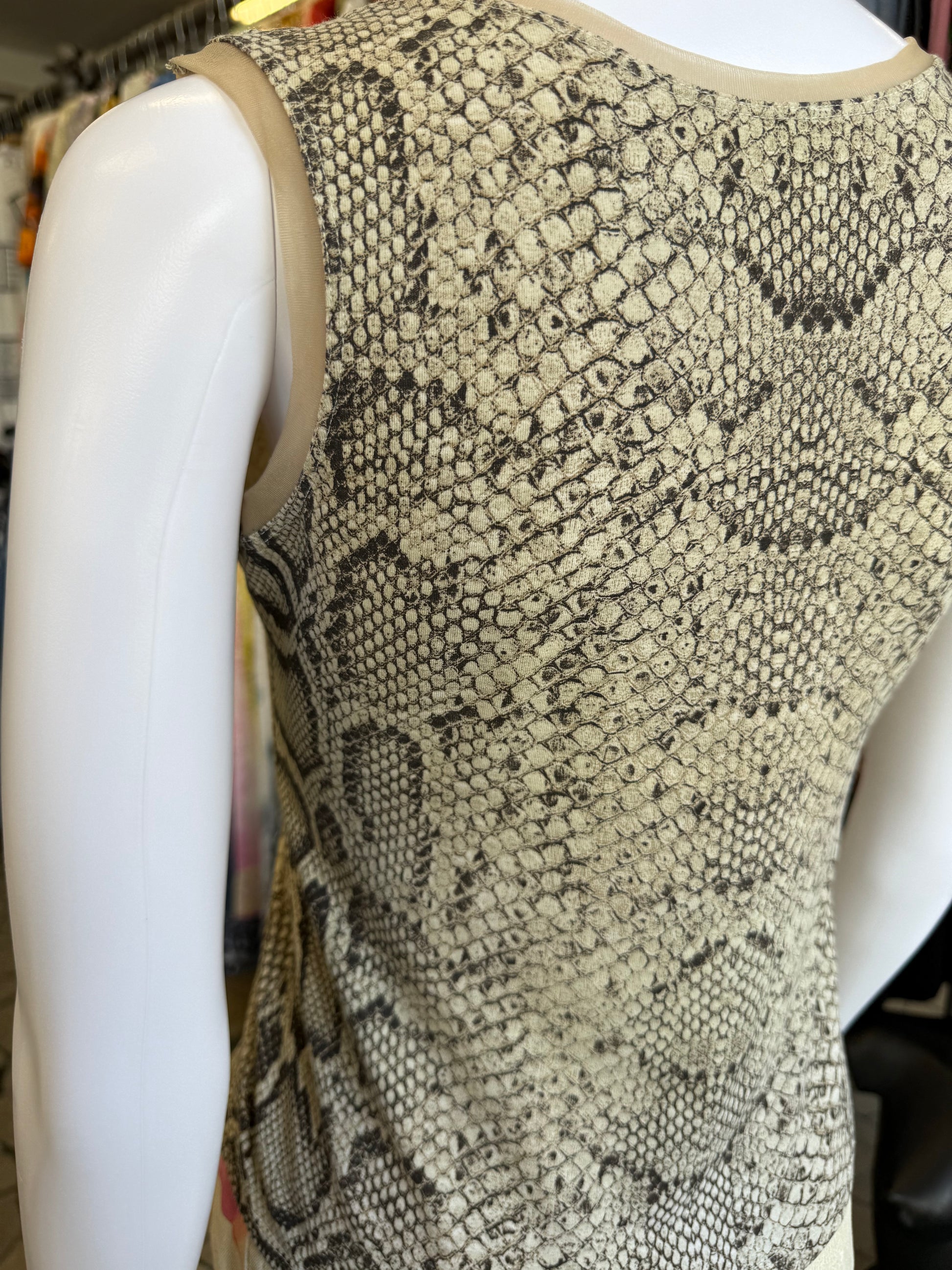 Top smanicato Roberto Cavalli SS1998 pitone
