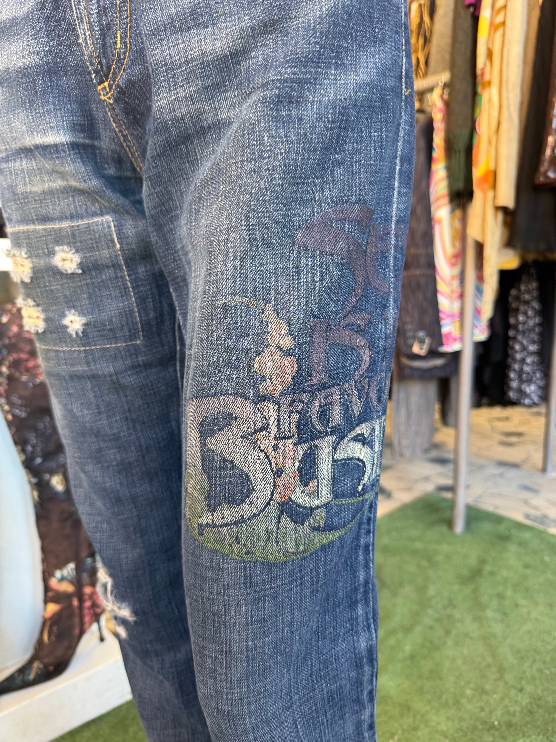 Jeans D&G patchwork SS2004 S*X print