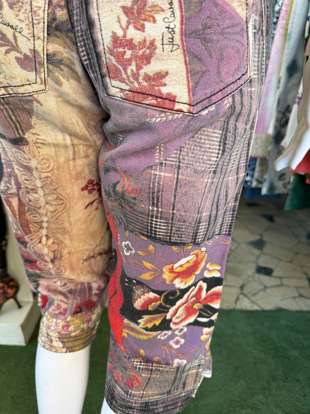 Jeans patchwork Roberto Cavalli Capri 2000s