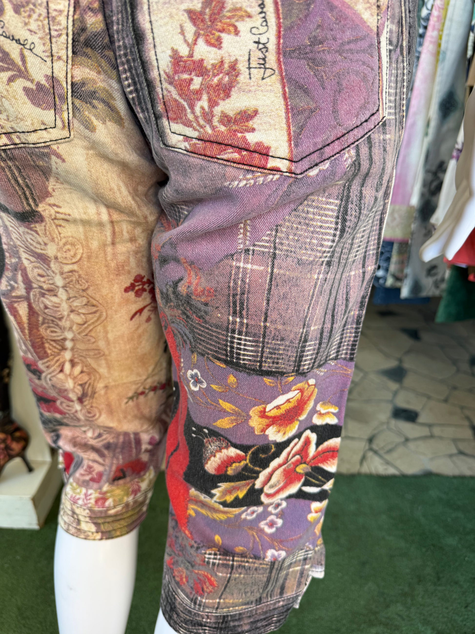 Jeans patchwork Roberto Cavalli Capri 2000s