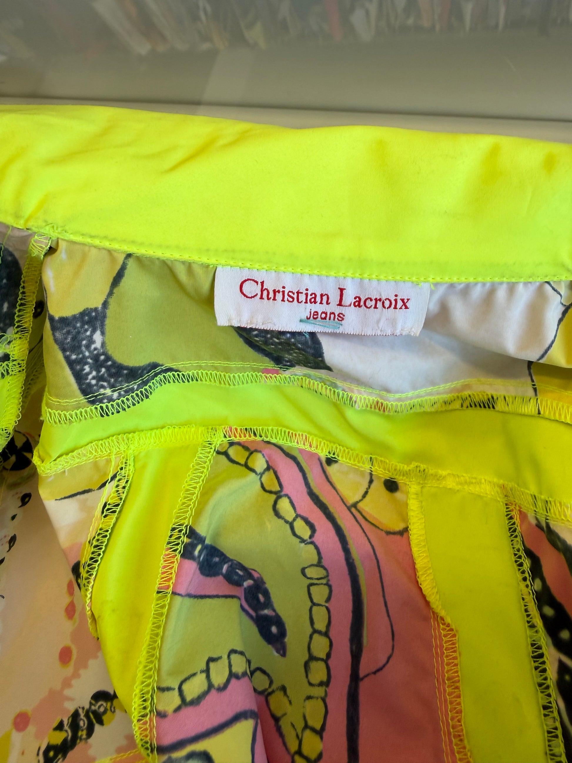 Giacca Christian Lacroix stampa fluo 00s