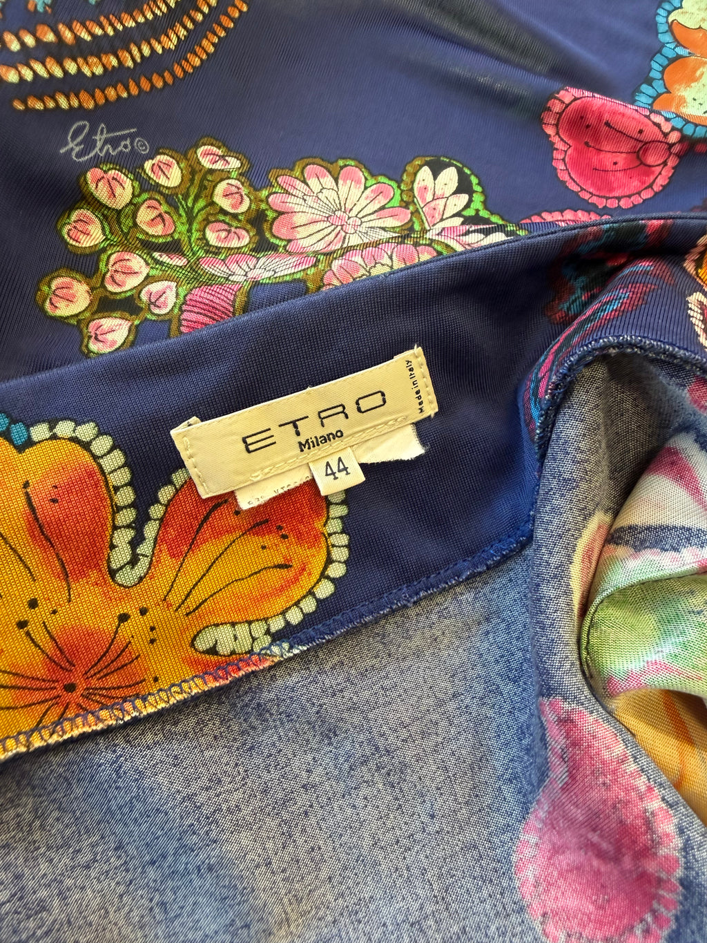 Gonna Etro stampa fiori e iconico paisley 2010s