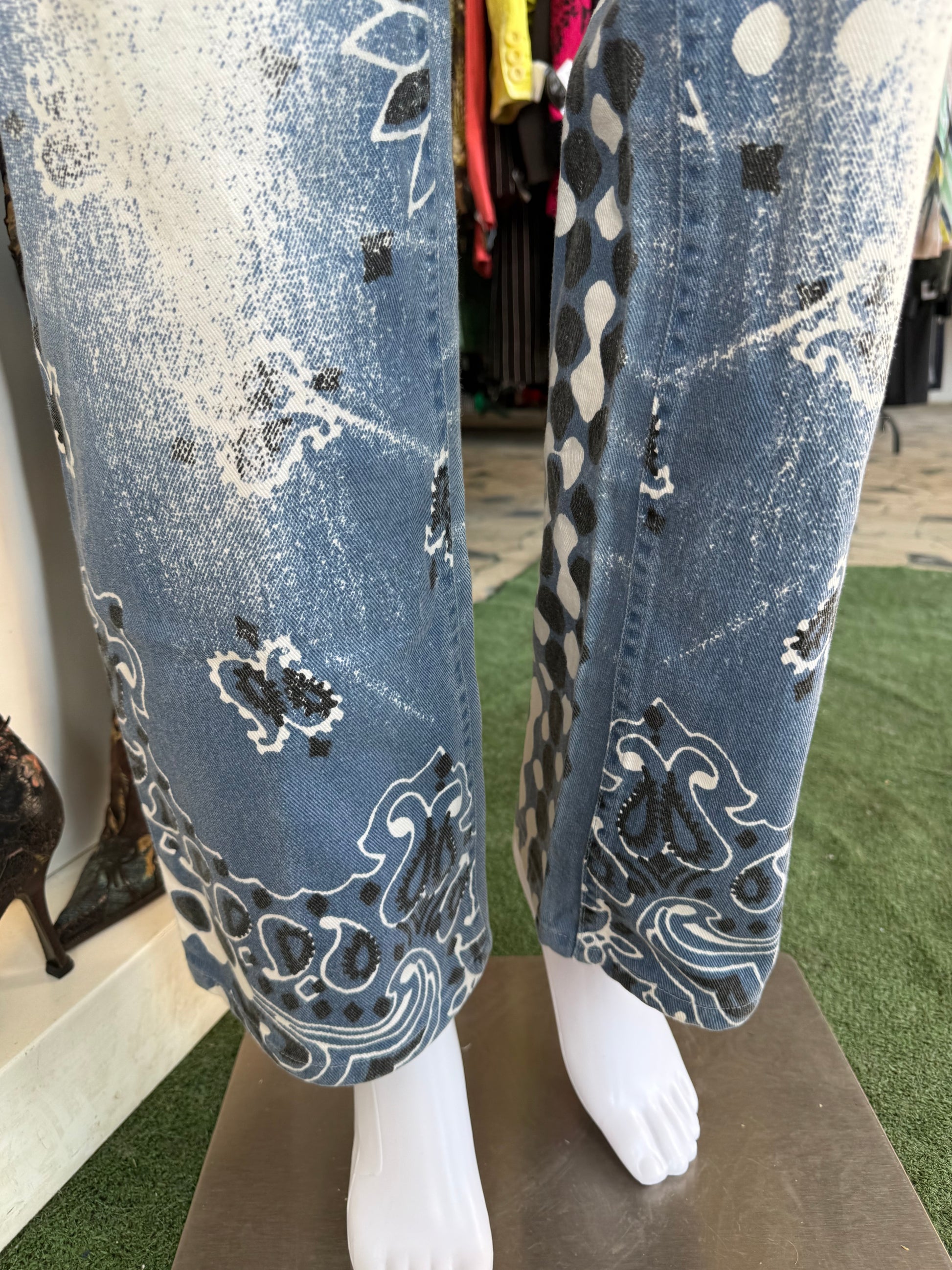 Jeans bandana Roberto Cavalli blu SS2003