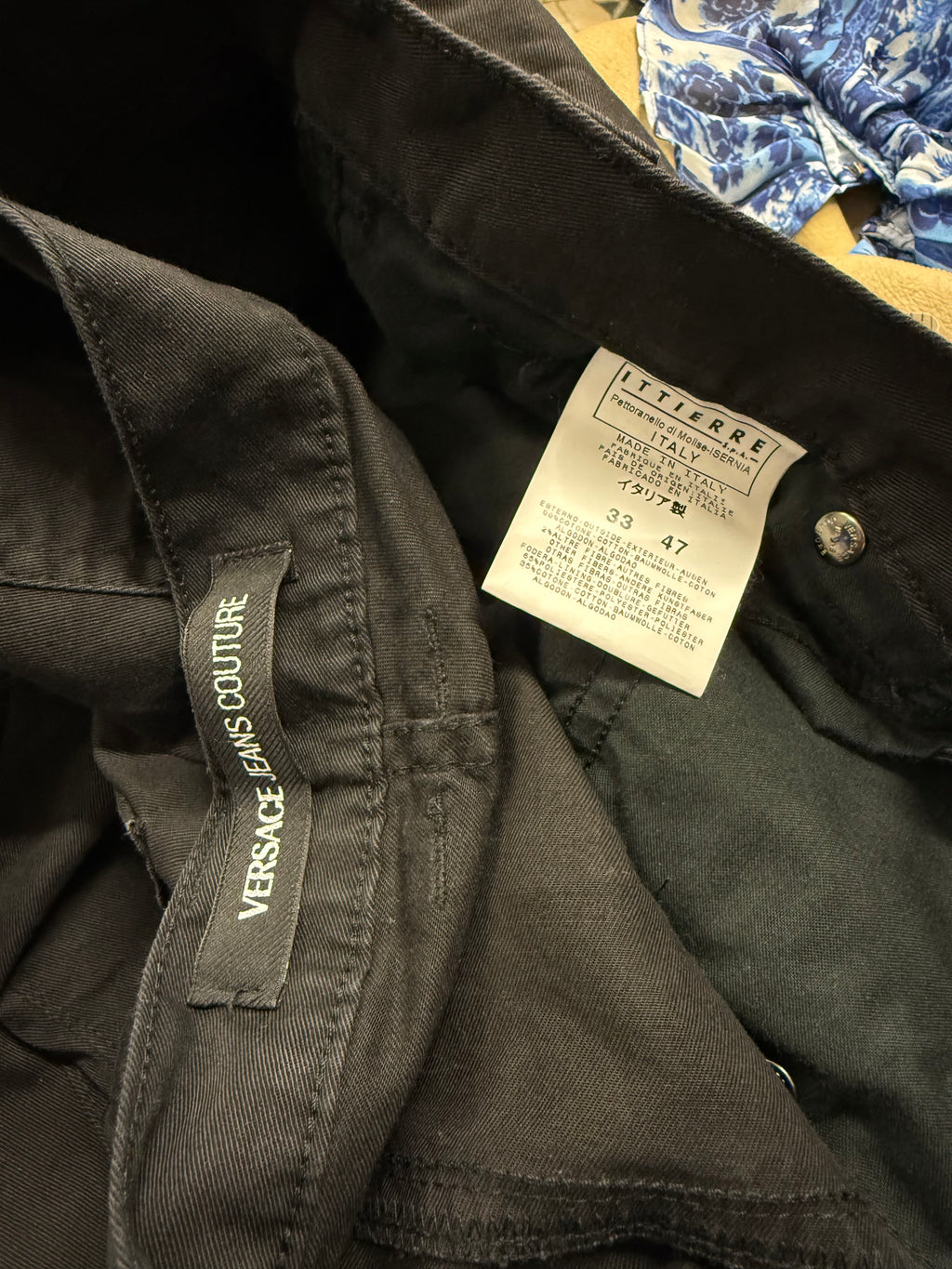 Pantalone Versace bondage gioiello anni 2000”