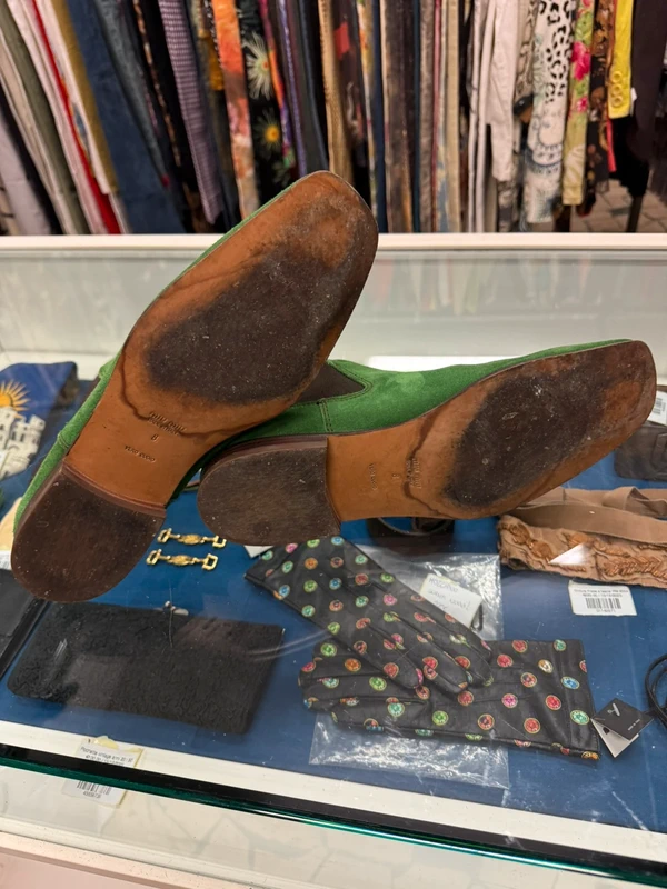 Polacchini / Chelsea boots Miu Miu uomo verde