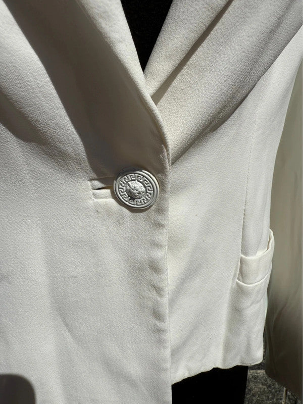 Giacca blazer Versace bianco ed elegante