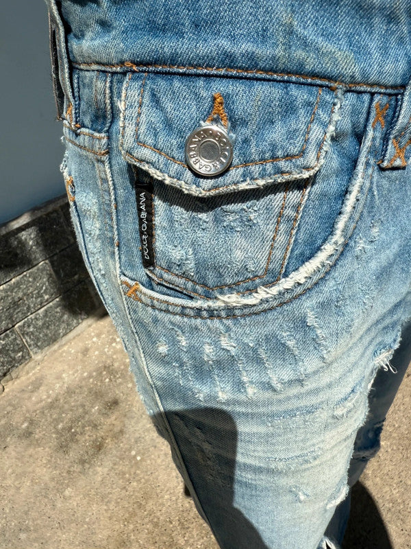 Jeans Dolce & Gabbana con effetto distrutto