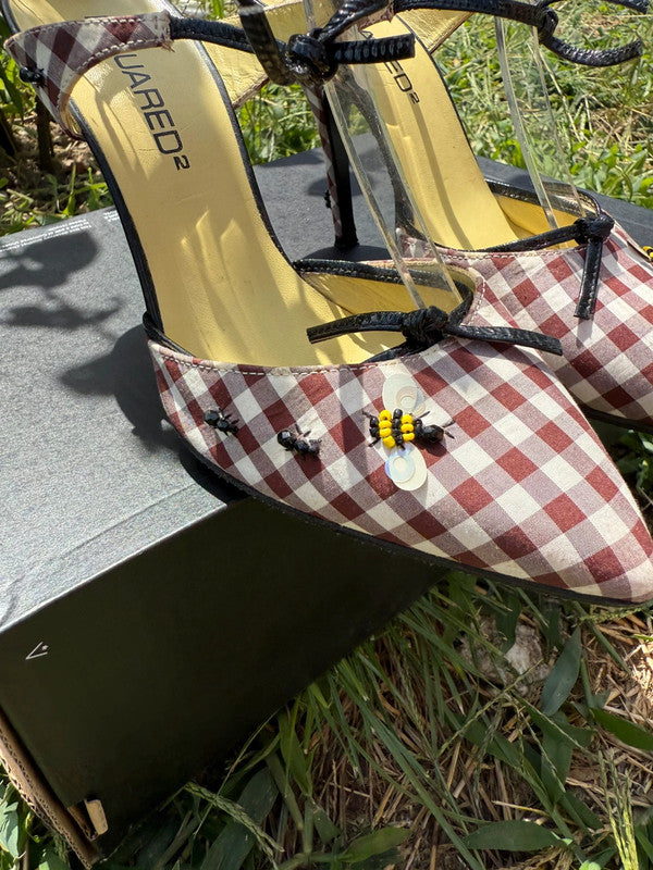 Sandali con tacco Dsquared2 insetti