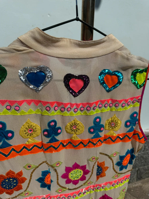 Abito Manish Arora in pailette e perline, realizzato a mano