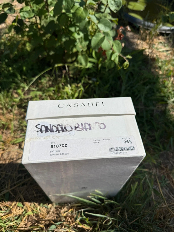 Sandali zeppa Casadei osso