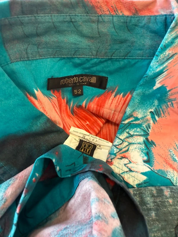Camicia Roberto Cavalli uomo fine anno 90 pesce