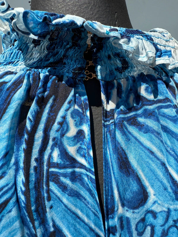 Top Roberto Cavalli FW2005 stampa vaso cinese