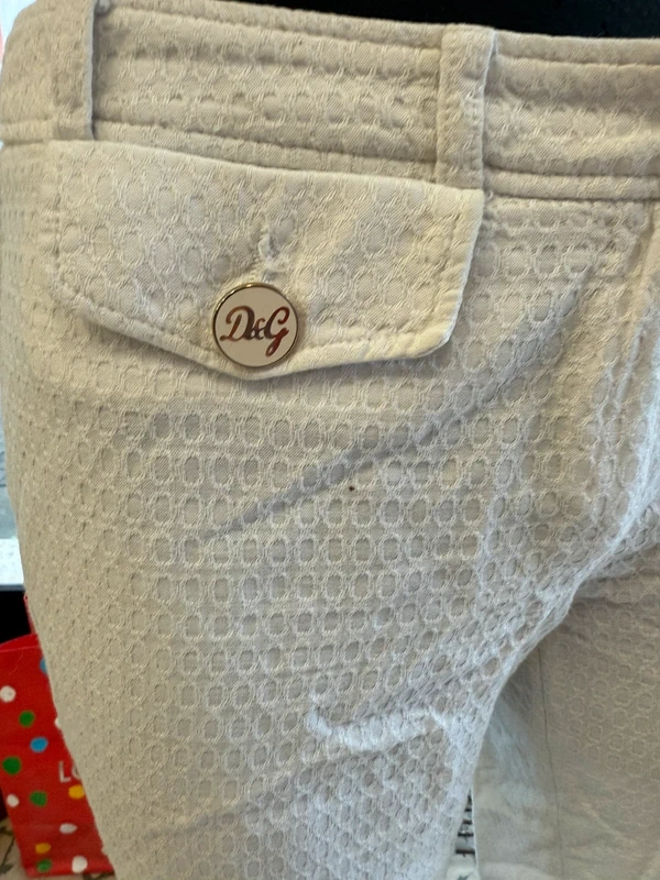Pantaloni Capri D&G bianchi
