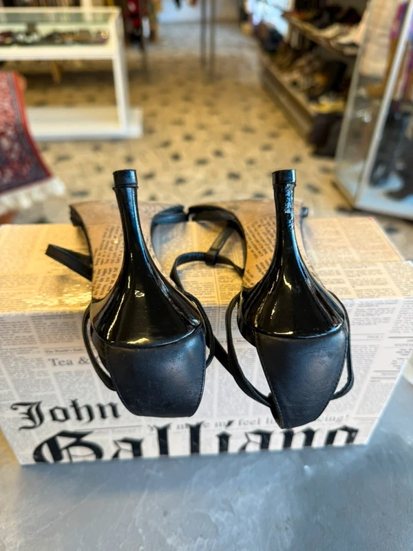 Sandali John Galliano cuore nero