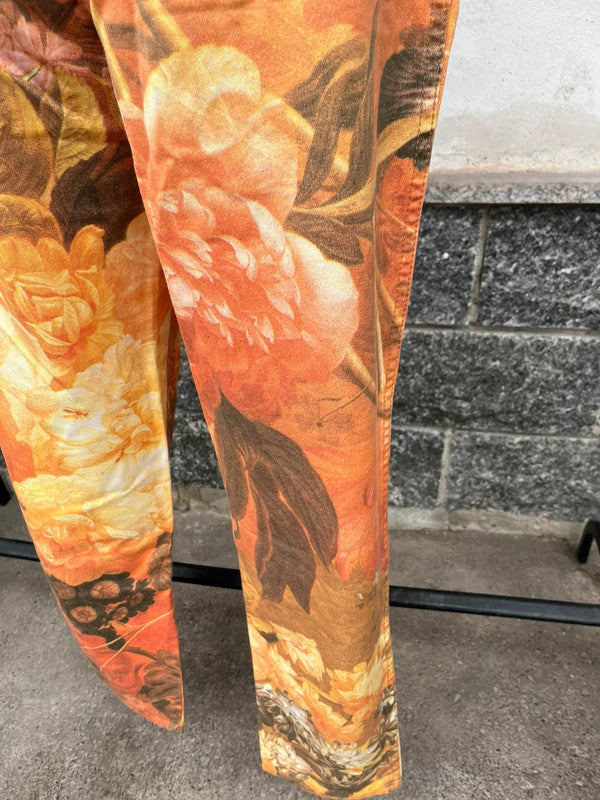 Jeans Moschino stampa fiori d'autunno TG 30