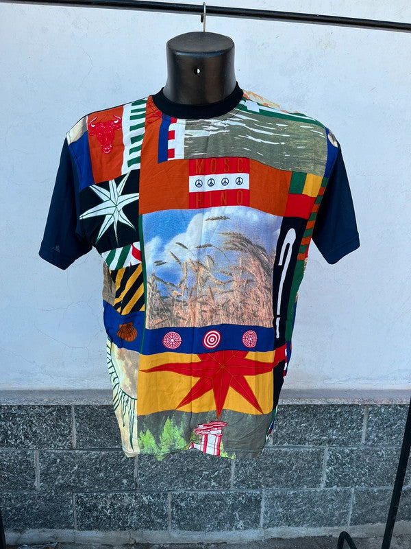 T-shirt Moschino patchwork nuova anni 90"