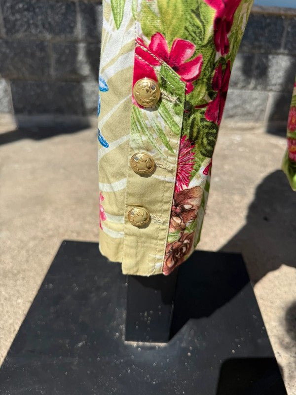 Completo giacca pantalone Roberto Cavalli aquile e fiori