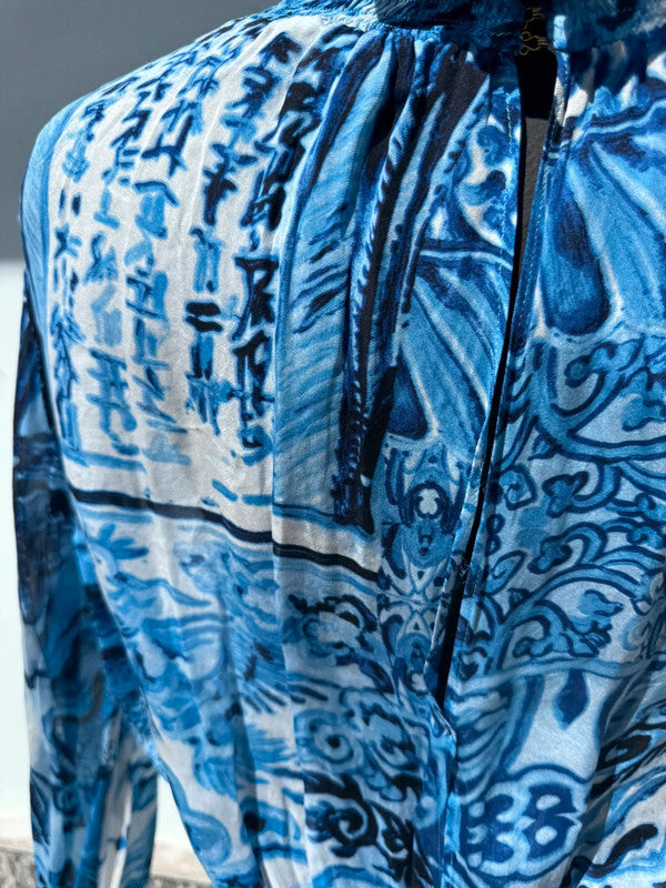 Top Roberto Cavalli FW2005 stampa vaso cinese