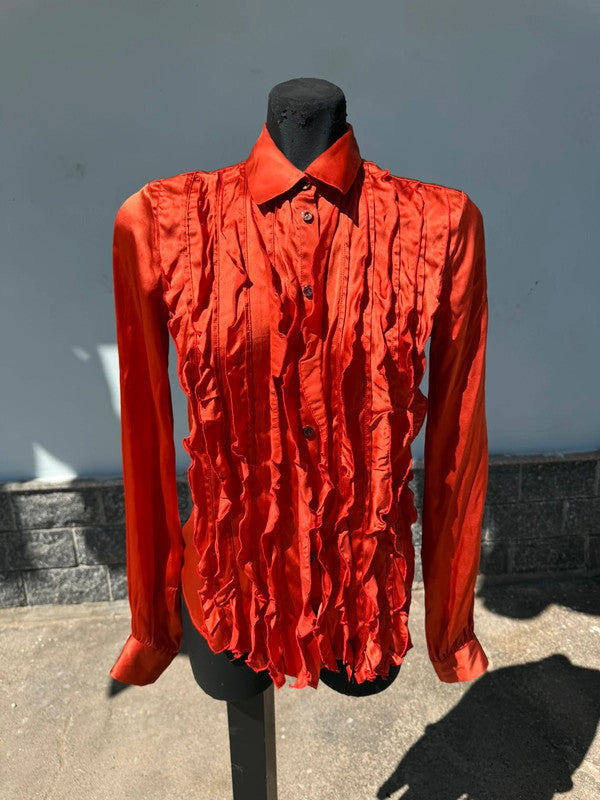 Camicia Roberto Cavalli raso di seta nuova